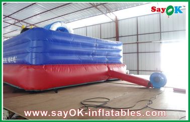 Leão-de-chácara inflável gigante vermelho/azul da vaca do PVC para o parque de diversões