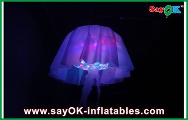 Decoração de iluminação conduzida inflável das medusa de pano de nylon, iluminando a decoração