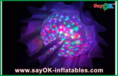 Decoração de iluminação conduzida inflável das medusa de pano de nylon, iluminando a decoração