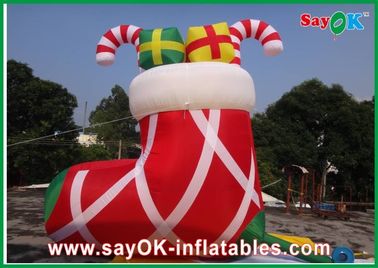 Peúgas infláveis vermelhas do Natal da decoração do feriado personalizadas