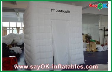 Quadrado inflável Photobooth inflável da propaganda do cerco da cabine da foto uma porta com pano de Oxford