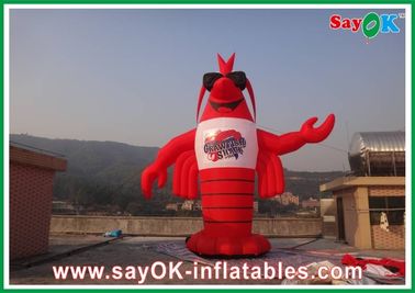 Grandes caracteres infláveis vermelho H3 - 8m PVC inflável lagosta personalizado gigante para exposições