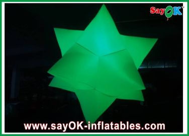 Pano inflável do nylon do diâmetro 2m da luz do diodo emissor de luz da estrela branca personalizado para o partido