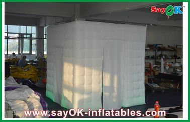 O pano de Oxford da cabine da foto do partido/PVC revestiu atrativo inflável da cabine móvel da foto com as 2 portas