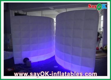 Parede de trabalho inflável de tecido de Oxford inflável com iluminação LED para exposição / evento