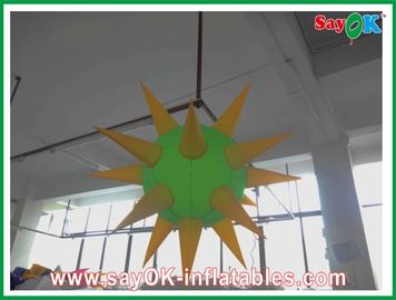 Da decoração inflável da iluminação do ventilador de ar verde e amarelo modernos