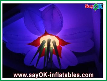 Diâmetro inflável 2.5m da flor de pano de nylon decorativo com iluminação conduzida