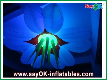 Diâmetro inflável 2.5m da flor de pano de nylon decorativo com iluminação conduzida