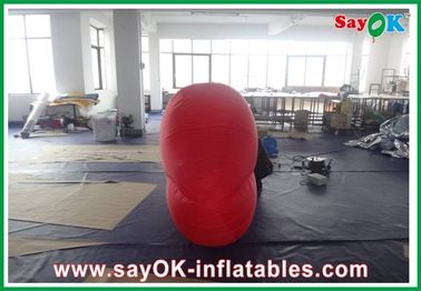 Ventilador de ar de nylon do CE de pano do bordo inflável original vermelho da iluminação para exterior