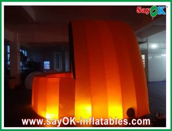 Barra alaranjada de anúncio inflável de Inflatalbe de pano da cabine hermética para o bar/evento com iluminação conduzida