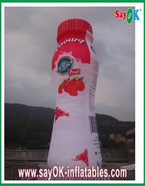 Garrafa inflável do iogurte de encerado à prova de fogo do PVC para a campanha de Adversting