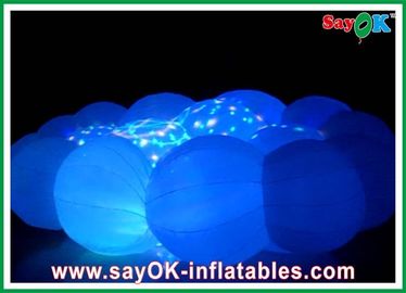 Adereços infláveis ​​de bola LED de festa branca nuvem inflável de cor branca para boate
