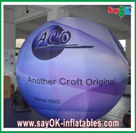 Impressão digital colorida publicidade inflável iluminação bola de diâmetro 2,5 m para festival