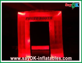 O diodo emissor de luz inflável das decorações 12 do partido ilumina a explosão inflável Photobooth que imprime o GV para o evento do festival
