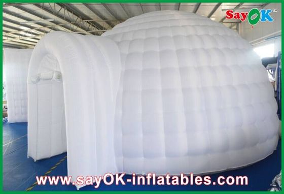 Tenda inflável Camping Cúpula de iglu inflável Tenda de ar inflável Tecido resistente ao fogo forte com luzes led