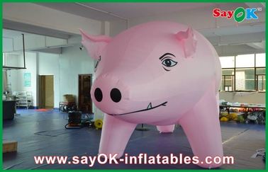 Desenhos animados infláveis cor-de-rosa gigantes do porco personalizados para a propaganda
