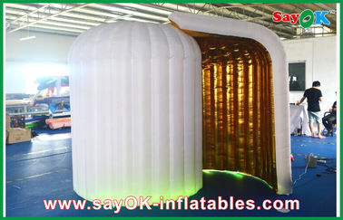 Quiosque inflável da cabine da foto do banquete de casamento alugado inflável da cabine da foto com forma arredondada conduzida das luzes
