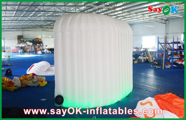 Quiosque inflável da cabine da foto do banquete de casamento alugado inflável da cabine da foto com forma arredondada conduzida das luzes
