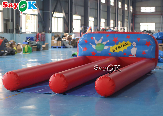 Jogo de rolamento exterior inflável do carnaval da pista de boliches 19.69*9.84ft do PVC