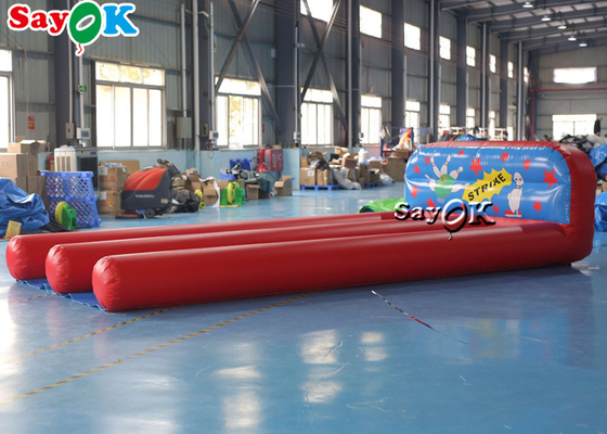 Jogo de rolamento exterior inflável do carnaval da pista de boliches 19.69*9.84ft do PVC