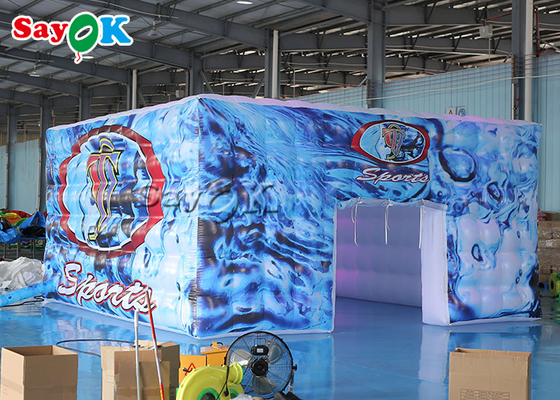 Quadrado inflável inteiramente impresso da barraca do cubo do diodo emissor de luz para eventos do partido