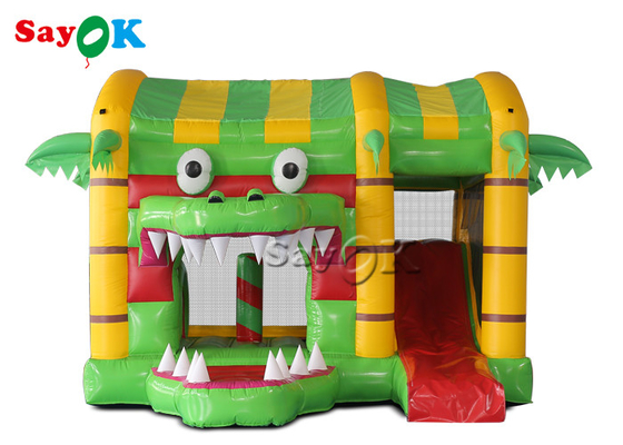 Corrediça inflável da casa do castelo do salto do crocodilo multifuncional pequeno personalizada para crianças