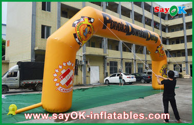 PVC inflável impermeável 11mLx4.5mH do arco 0.6mm do ventilador inflável da arcada para a propaganda