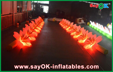 Corrente de flor inflável longa do diodo emissor de luz da decoração da iluminação para o pano do nylon do evento