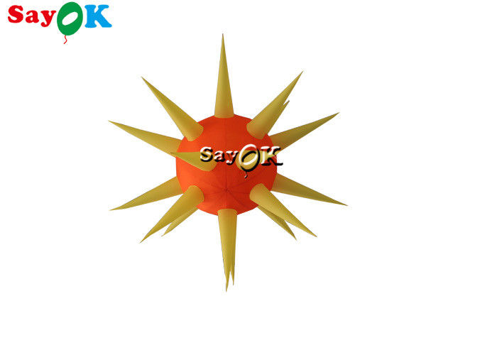 Decoração inflável suspensa no teto do evento do partido do diodo emissor de luz Spike Ball For Club Stage