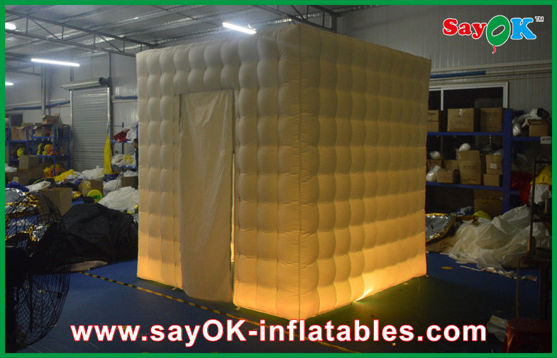 Sala inflável conduzida inflável do quadrado portátil da cabine da foto/amarelo exterior de Inflatables