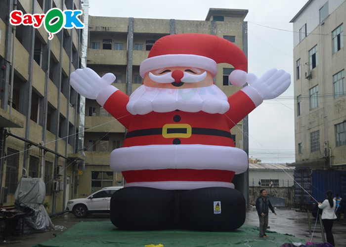Decorações de Natal fofas com LED Explosivo Espírito Papai Noel Inflável Gigante