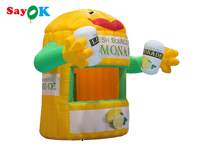 Tenda inflável de gramado Tenda de fora Tenda inflável de limonada com sopro de ar para promoção