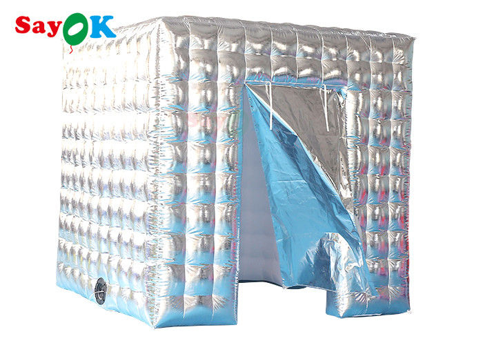 Anunciando a cor branca de controle remoto da cabine da foto de Inflable da parede do ar