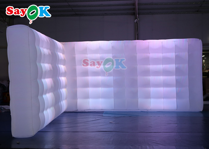 Oxord Cloth inflável Photo Booth Backdrop Led Iluminação de parede LED inflável colorida