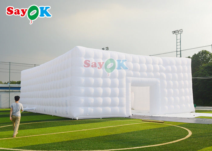 Barraca de ar inflável 8x12x5m com luz led infláveis cubo tenda decoração de casamento