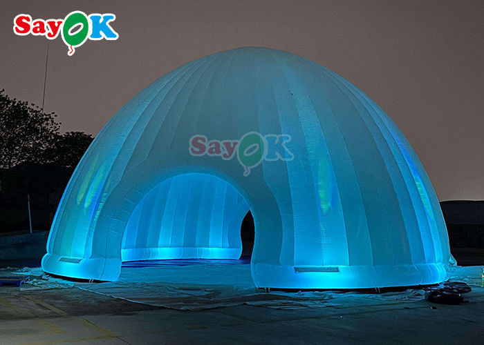 Tenda de ar inflável evento iglu de cúpula inflável com LED tenda de quintal inflável