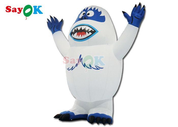 Animais Infláveis Férias Iluminação LED Monstro de Neve Inflável Homem de Neve Monstro de brinquedo para decoração ao ar livre