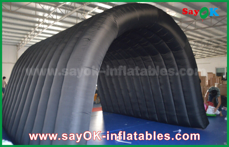 Tenda inflável para o exterior Negro 210D Oxford Tunnel Tenda de acampamento inflável para atividades ao ar livre