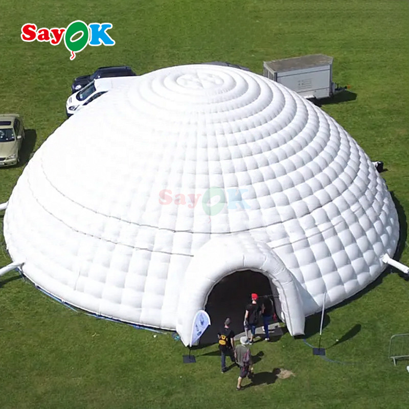 PVC Tarpaulin 12m 40ft Gigante inflável iglu tenda Dome para eventos de festas ao ar livre Esportes