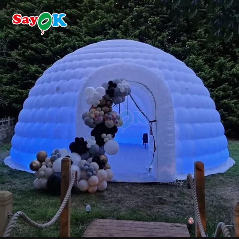 Tenda de iglu inflável com ventilador
