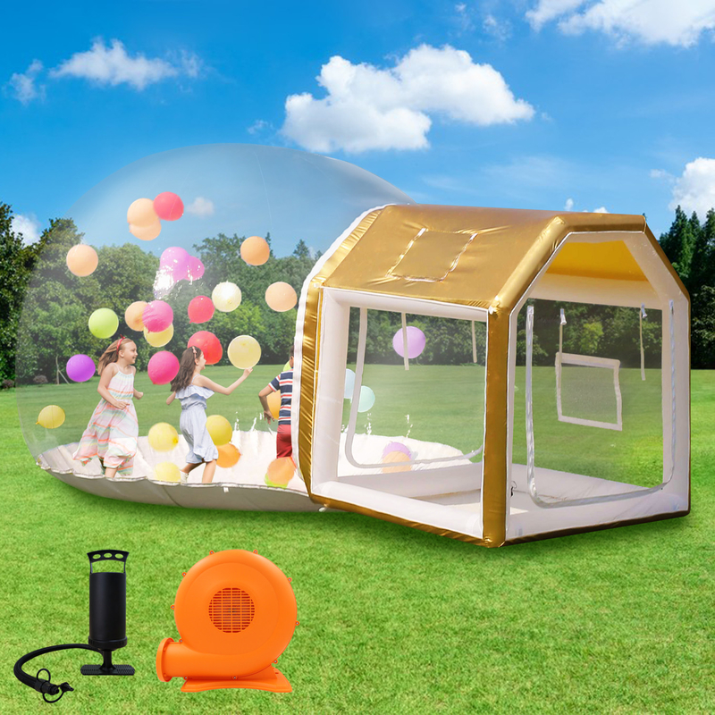 Sayok Golden Bubble Houses Tenda de Casa de Bolhas Transparente Inflavel Portátil para Casamento de Festa