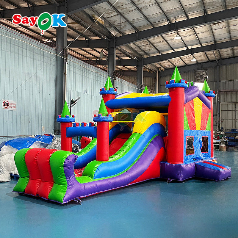 Sayok Inflatable Bouncer House Castle PVC Inflatable Bounce Slide Commercial Inflatable Bouncing Combo Slide para Eventos