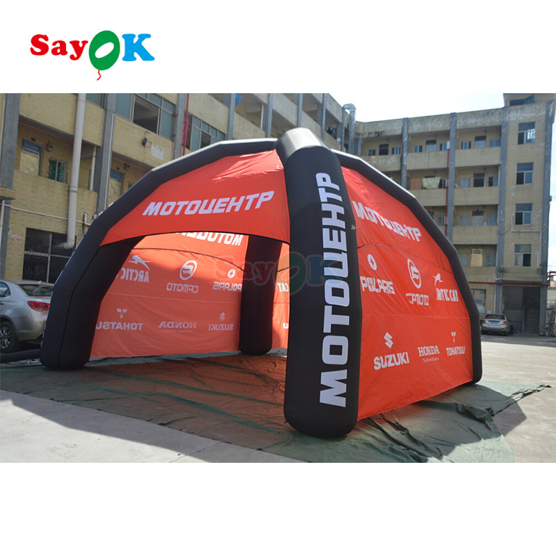Tenda de canvas inflável Gazebo Gigante PVC aranha inflável Marquee House Tenda de aranha com logotipo personalizado