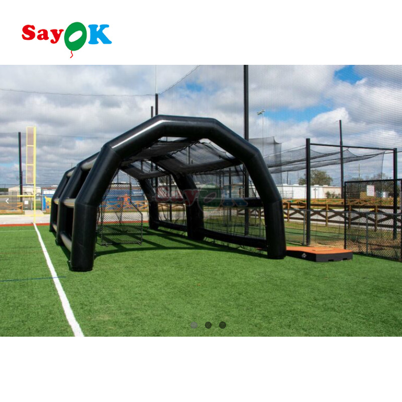 Fábrica Inflável Rede de Beisebol Cage Área Livre Tenda de Bate Impermeável Inflável Tribunal Desportivo Basebol Campo de Prática Tenda para Aluguer