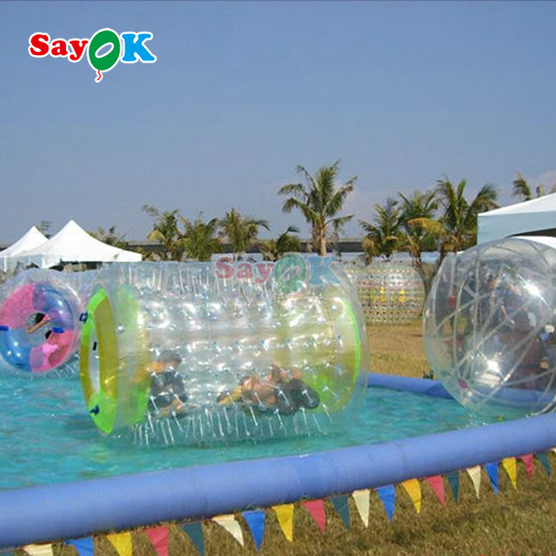 Sayok inflável PVC transparente Homem hamster rolante Zorb bola de rolos de água de caminhada bola de jogo para brinquedos aquáticos