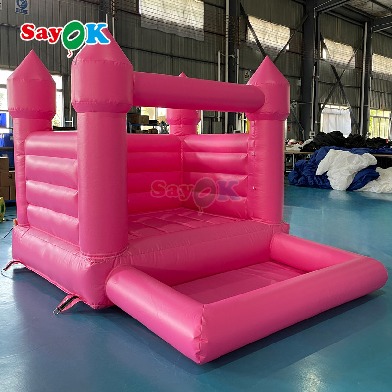 Sayok Customizado PVC Pequeno Bouncer de Casamento Inflável Rosa Casa de Bounce Inflável para Festa ao Ar Livre