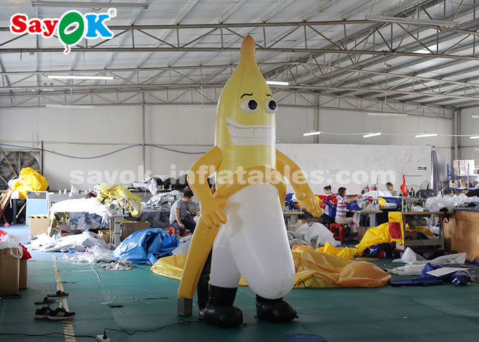 Balões infláveis de personagem 3m Mascote de banana inflável para publicidade ao ar livre CE SGS ROHS