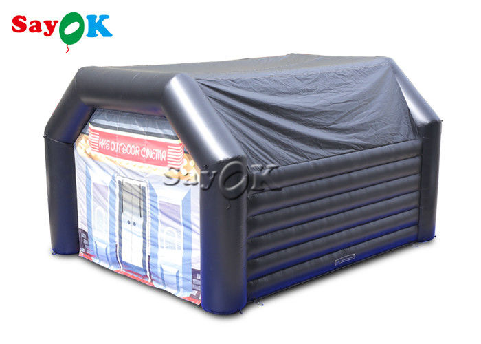 Tenda inflável para uso externo personalizada preto 0,4 mm PVC Tenda de cúpula inflável para eventos