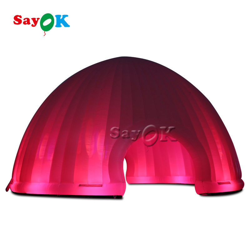 Tenda de gramado inflável exterior 15x7.5mH LED Light Inflatable Air Tent para acampamento
