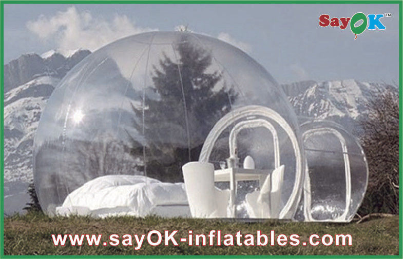 Grande Tenda Inflavel Externa Limpa Bolha Transparente Tenda Inflavel de Acampamento Para 2 Homens